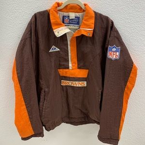 Vintage Cleveland Brown NFL Apex One Windbreaker Jacket Large